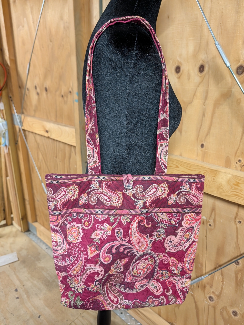 Vera Bradley Quilted Paisley Tote in Piccadilly Plum